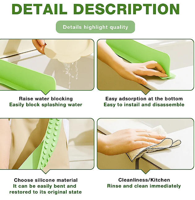 Splash Guard for Kitchen Sink & Countertop  (BUY 1 GET 1 FREE)