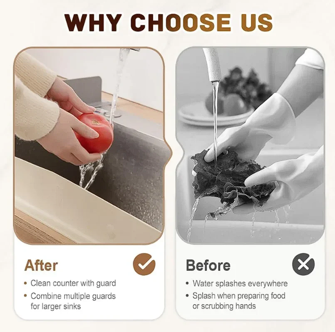 Splash Guard for Kitchen Sink & Countertop  (BUY 1 GET 1 FREE)
